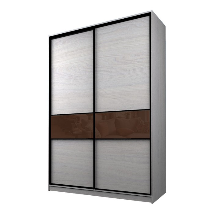 Шкаф-купе Max-МШ-23-6-16-99, 1600×600×2300 мм, цвет ясень анкор светлый / стекло шоколад - Фото 1