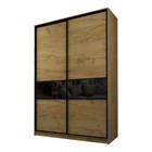 Шкаф-купе Max-МШ-23-6-16-99, 1600×600×2300 мм, цвет дуб крафт золотой / стекло чёрное - Фото 1