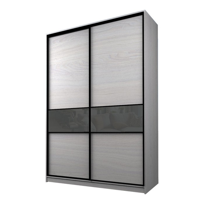 Шкаф - купе Max-МШ-23-6-16-99, 1600×600×2300 мм, цвет ясень анкор светлый/стекло тёмно - серое - Фото 1