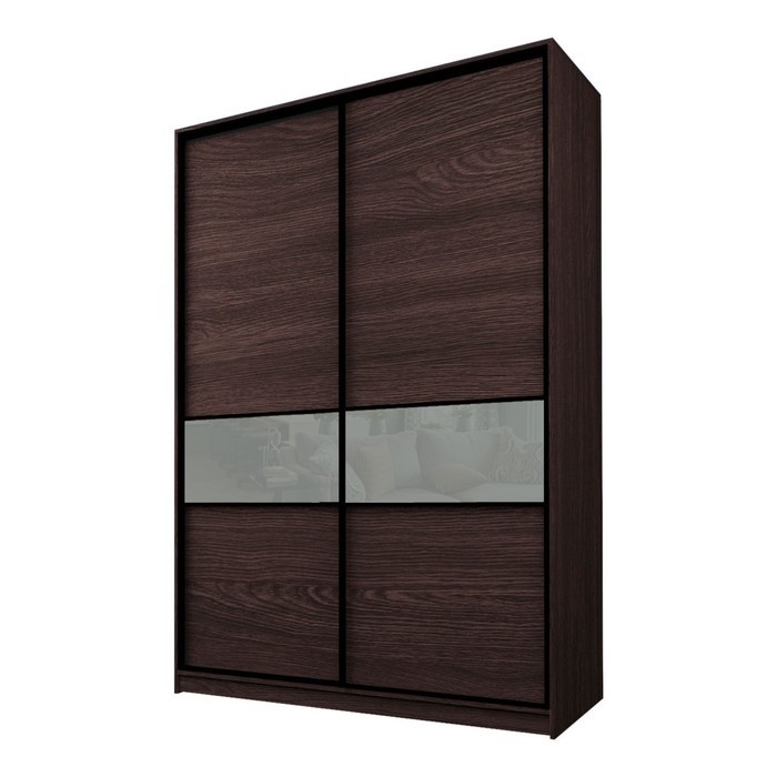 Шкаф-купе Max-МШ-23-6-16-99, 1600×600×2300 мм, цвет венге / стекло светло-серое - Фото 1