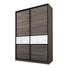 Шкаф-купе 2-х дверный Max 99, 1600×600×2300 мм, цвет ясень шимо тёмный / стекло белое - Фото 1