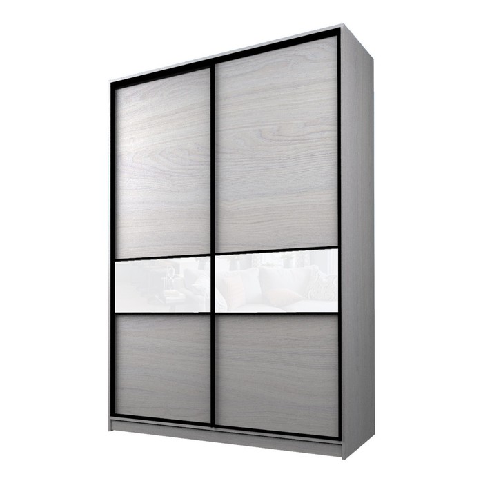 Шкаф-купе Max-МШ-23-6-16-99, 1600×600×2300 мм, цвет ясень анкор светлый / стекло белое - Фото 1