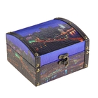 Шкатулка "Город на берегу" 13,5х15х9 см - Фото 1