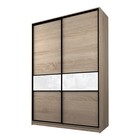 Шкаф-купе Max-МШ-23-6-16-99, 1600×600×2300 мм, цвет дуб сонома / стекло белое - Фото 1