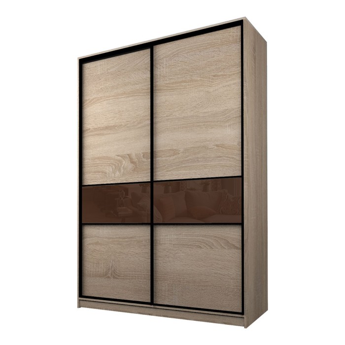 Шкаф-купе Max-МШ-23-6-18-99, 1800×600×2300 мм, цвет дуб сонома / стекло шоколад - Фото 1