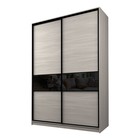 Шкаф-купе Max-МШ-23-6-18-99, 1800×600×2300 мм, цвет ясень шимо светлый / стекло чёрное - Фото 1