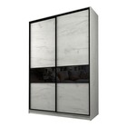 Шкаф-купе Max-МШ-23-6-18-99, 1800×600×2300 мм, цвет дуб крафт белый / стекло чёрное - Фото 1