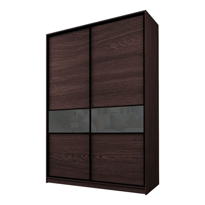 Шкаф-купе Max-МШ-23-6-18-99, 1800×600×2300 мм, цвет венге / стекло тёмно-серое - Фото 1