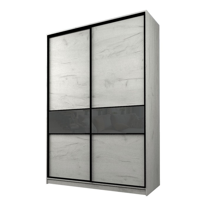 Шкаф-купе Max-МШ-23-6-18-99, 1800×600×2300 мм, цвет дуб крафт белый / стекло тёмно-серое - Фото 1