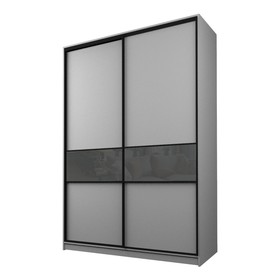 Шкаф-купе 2-х дверный Max 99, 1800×600×2300 мм, цвет серый шагрень / стекло тёмно-серое