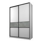 Шкаф-купе Max-МШ-23-6-18-99, 1800×600×2300 мм, цвет белый шагрень / стекло светло-серое - Фото 1