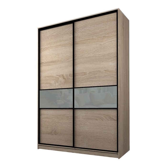 Шкаф-купе Max-МШ-23-6-18-99, 1800×600×2300 мм, цвет дуб сонома / стекло светло-серое - Фото 1
