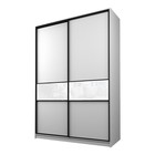 Шкаф-купе Max-МШ-23-6-18-99, 1800×600×2300 мм, цвет белый шагрень / стекло белое - Фото 1