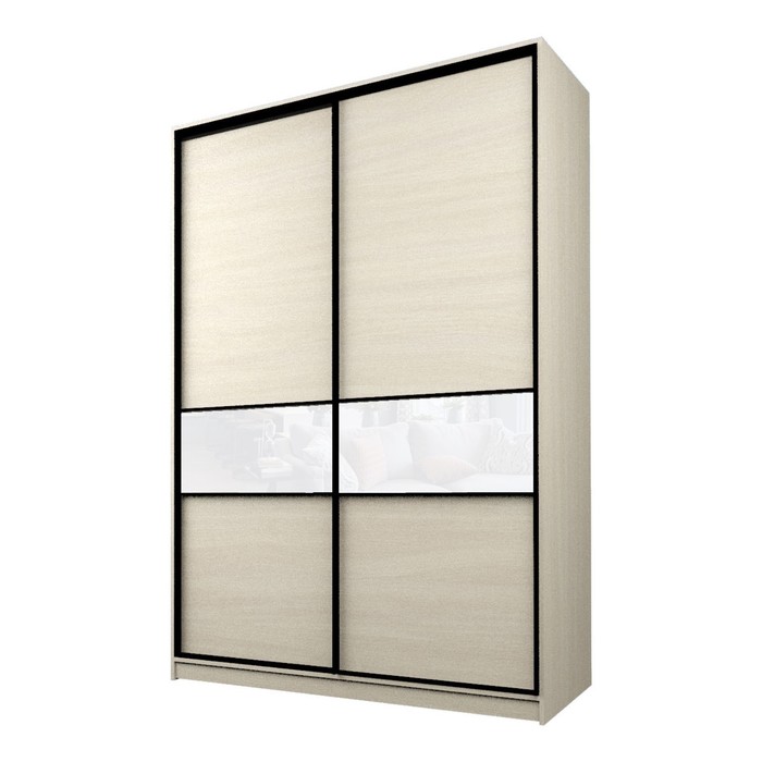 Шкаф-купе Max-МШ-23-6-18-99, 1800×600×2300 мм, цвет дуб молочный / стекло белое - Фото 1