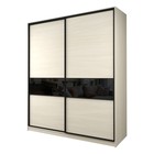 Шкаф-купе Max-МШ-23-6-20/2-99, 2000×600×2300 мм, цвет дуб молочный / стекло чёрное - Фото 1