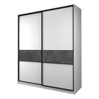 Шкаф-купе Max-МШ-23-6-20/2-99, 2000×600×2300 мм, цвет белый шагрень / стекло тёмно-серое - Фото 1
