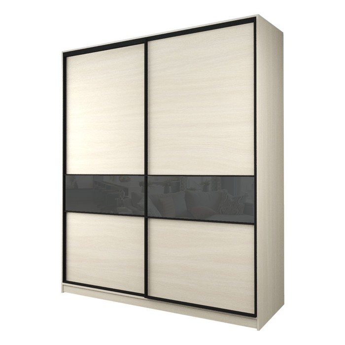 Шкаф-купе Max-МШ-23-6-20/2-99, 2000×600×2300 мм, цвет дуб молочный / стекло тёмно-серое - Фото 1