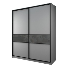 Шкаф-купе 2-х дверный Max 2/99, 2000×600×2300 мм, цвет серый шагрень / стекло тёмно-серое