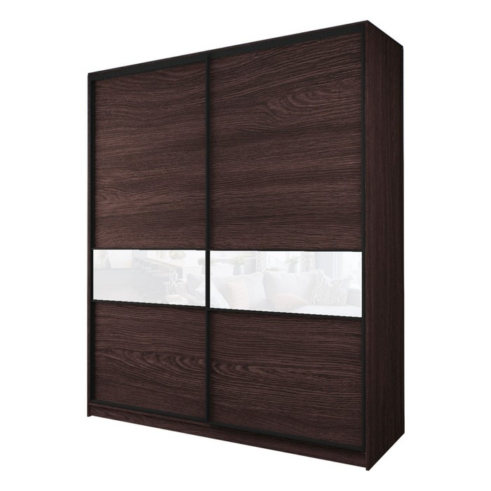 Шкаф-купе Max-МШ-23-6-20/2-99, 2000×600×2300 мм, цвет венге / стекло белое - Фото 1