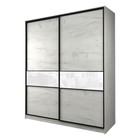 Шкаф-купе Max-МШ-23-6-20/2-99, 2000×600×2300 мм, цвет дуб крафт белый / стекло белое - Фото 1