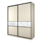 Шкаф-купе Max-МШ-23-6-20/2-99, 2000×600×2300 мм, цвет дуб молочный / стекло белое - Фото 1