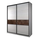 Шкаф-купе Max-МШ-23-6-22/2-99, 2200×600×2300 мм, ясень анкор светлый / стекло шоколад - Фото 1