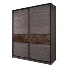 Шкаф-купе 2-х дверный Max 2/99, 2200×600×2300 мм, цвет ясень анкор тёмный / стекло шоколад - Фото 1