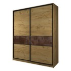 Шкаф-купе Max-МШ-23-6-22/2-99, 2200×600×2300 мм, цвет дуб крафт золотой / стекло шоколад - Фото 1