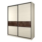 Шкаф-купе Max-МШ-23-6-22/2-99, 2200×600×2300 мм, цвет дуб молочный / стекло шоколад - Фото 1