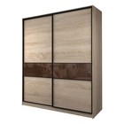 Шкаф-купе Max-МШ-23-6-22/2-99, 2200×600×2300 мм, цвет дуб сонома / стекло шоколад - Фото 1