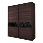 Шкаф - купе Max-МШ-23-6-22/2-99, 2200×600×2300 мм, цвет венге/стекло чёрное - Фото 1