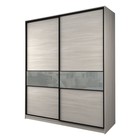 Шкаф-купе Max-МШ-23-6-22/2-99, 2200×600×2300 мм, ясень шимо светлый / стекло светло-серое - Фото 1
