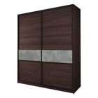 Шкаф-купе Max-МШ-23-6-22/2-99, 2200×600×2300 мм, цвет венге / стекло светло-серое - Фото 1