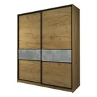 Шкаф-купе Max-МШ-23-6-22/2-99, 2200×600×2300 мм, дуб крафт золотой / стекло светло-серое - Фото 1