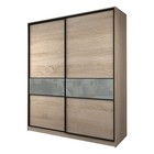 Шкаф - купе Max-МШ-23-6-22/2-99, 2200×600×2300 мм, цвет дуб сонома/стекло светло - серое - Фото 1