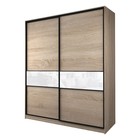 Шкаф-купе Max-МШ-23-6-22/2-99, 2200×600×2300 мм, цвет дуб сонома / стекло белое - Фото 1