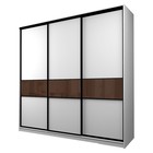 Шкаф-купе Max-МШ-23-6-24-999, 2400×600×2300 мм, цвет белый шагрень / стекло шоколад - Фото 1