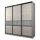 Шкаф-купе Max-МШ-23-6-24-999, 2400×600×2300 мм, ясень шимо светлый / стекло светло-серое - Фото 1