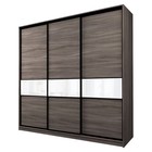 Шкаф-купе 3-х дверный Max 2/999, 2400×600×2300 мм, цвет ясень шимо тёмный / стекло белое - Фото 1