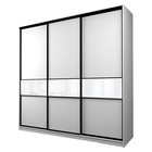 Шкаф-купе Max-МШ-23-6-24/2-999, 2400×600×2300 мм, цвет белый шагрень / стекло белое - Фото 1