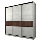 Шкаф-купе Max-МШ-23-6-27/2-999, 2666×600×2300 мм, цвет дуб крафт белый / стекло шоколад - Фото 1