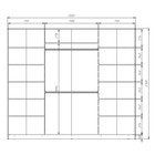 Шкаф-купе Max-МШ-23-6-27/2-999, 2666×600×2300 мм, цвет венге / стекло чёрное - Фото 3