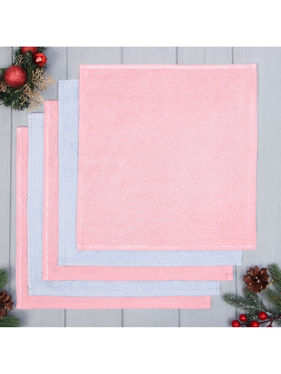 Набор махровых полотенец Этель "Волшебного года" 30х30 см -5шт, 100% хл, 340гр/м2