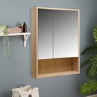 Зеркало-шкаф для ванной комнаты "Валенсия 55", Дуб сонома светлый, 55 х 75 х 17 см - фото 11300641