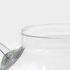 Чайник заварочный стеклянный с бамбуковой крышкой и металлическим фильтром BellaTenero «Эко», 600 мл, 18×12×10 см - фото 4399068