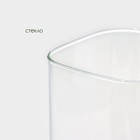 Банка для сыпучих BellaTenero «Эко. Квадратная», 1.5 л, 10×21 см, с бамбуковой крышкой, стекло, прозрачная - Фото 3