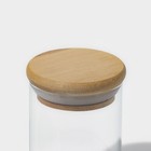 Баночка стеклянная для специй с бамбуковой крышкой BellaTenero «Эко», 150 мл, 5,5×7 см - Фото 2