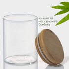 Баночка стеклянная для специй с бамбуковой крышкой BellaTenero «Эко», 150 мл, 5,5×7 см - Фото 3