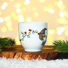 Новый год. Набор из керамики «Ёжик», кружка 180 мл 2 шт, ложка 2 шт, цвет белый - Фото 6