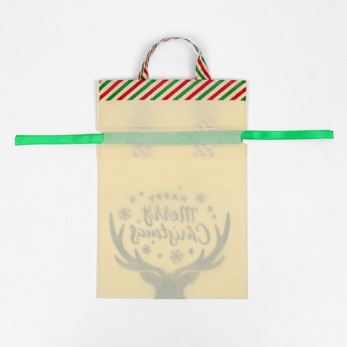Мешок подарочный "Счастливого рождества", 22х32 см